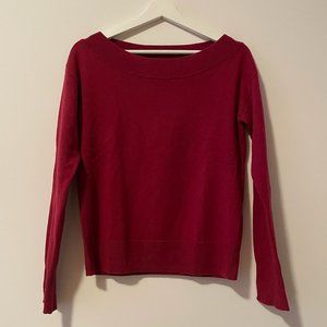 Off the shoulder cashmere sweater